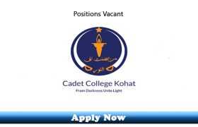 Jobs in Cadet College Kohat 2020