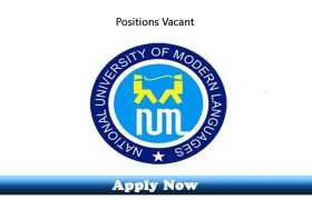 Jobs in National University of Modern Languages Karachi Campus 2020 Apply Now