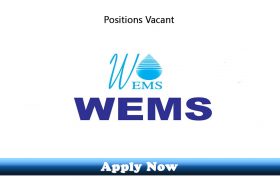 Jobs in Water Engineering Management Services Pvt Limited 2019 Apply Now