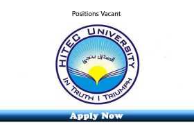 Faculty Required at HITEC University 2020 Apply Now