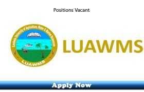 Jobs in Lasbela University of Agriculture Water and Marine Sciences Uthal District Lasbela Balochistan 2020 Apply Now