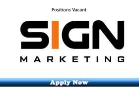 Jobs in Sign Marketing 2020 Apply Now