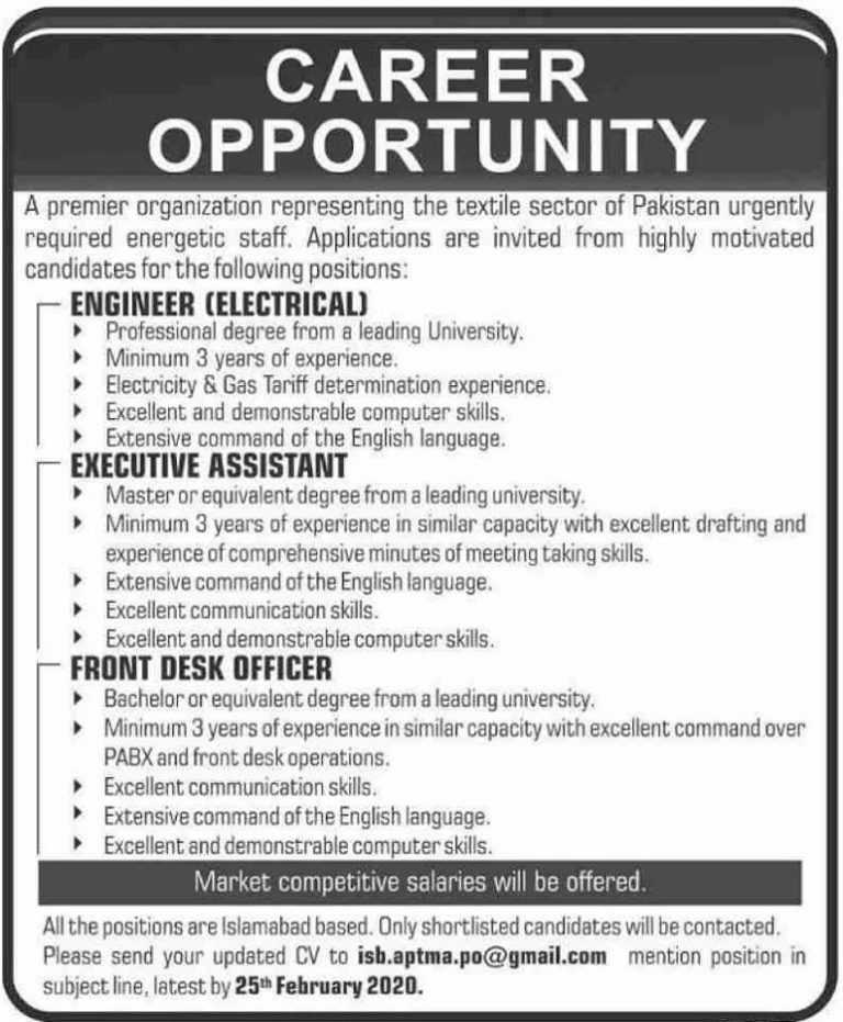 Jobs in Islamabad 2020 Apply Now - Latest Jobs In Pakistan