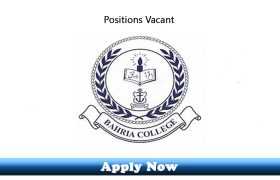Jobs in Bahria College Karsaz Karachi 2020 Apply Now