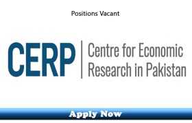 Internship and Jobs in Center For Economic Research CERP Pakistan 2020 Apply Now