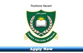 Jobs in Cadet College Spinkai 2020 Apply Now