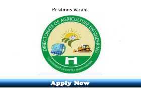 Jobs in Directorate of Agricultural Engineering Khyber Pakhtunkhwa Tarnab Peshawar 2020 Apply Now