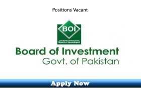 Jobs in Prime Minister Office Board of Investment Islamabad 2020 Apply Now