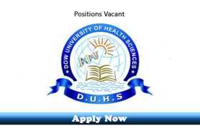 Jobs in DOW University of Health Sciences Karachi 2020