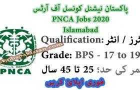 Jobs in Pakistan National Council of the Arts 2020