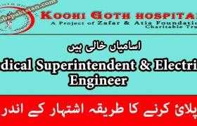 Jobs in KOOHI Goth Hospital Landhi Karachi 2020