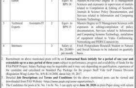 Pakistan Academy of Sciences Jobs 2020