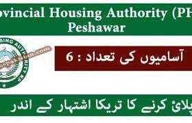 Jobs in Provincial Housing Authority (PHA) Peshawar 2020