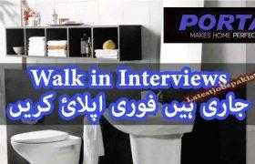 Walk-In-Interview at Porta Ceramics Lahore 2020