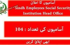 Jobs in Sindh Employees Social Security Institution Head Office 2020