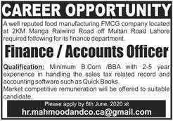 Jobs in Mahmood and Co Lahore 2020