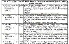 Directorate of Science and Technology Government of Khyber Pakhtunkhwa Jobs 2020