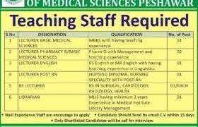 Ghazali Institute of Medical Sciences Peshawar Jobs 2020