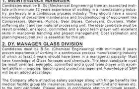 Tariq Glass Industries Limited Sheikhupura Jobs 2020