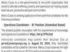 Mercy Corps Islamabad Jobs 2020