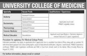 The University of Lahore University College of Medicine Jobs 2020