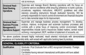 The Bank of Punjab Head Office Lahore Jobs 2020