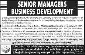 Elite Engineering Pvt Ltd Lahore Jobs 2020