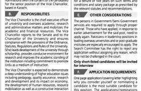 Federal Urdu University for Arts Sciences and Technology (FUUAST) Jobs 2020