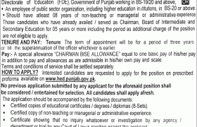 Govt of Punjab Higher Education Department Jobs 2020
