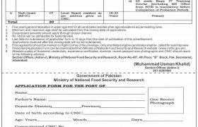 Ministry of National Food Security & Research Jobs 2020