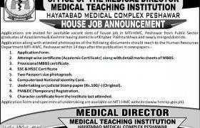 Medical Teaching Institution Hayatabad Medical Complex Peshawar Jobs 2020