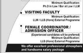 Quaid-E-Azam Law College Lahore Jobs 2020
