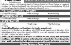 Shalamar Institute of Health Sciences Lahore Jobs 2020