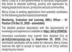 Mercy Corps Islamabad Jobs 2020