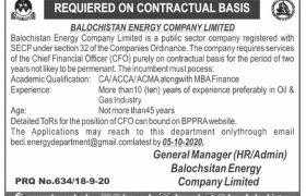 Balochistan Energy Company Limited Jobs 2020