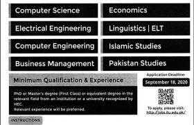 Information Technology University Lahore Jobs 2020