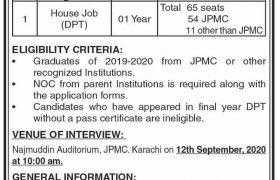 Jinnah Postgraduate Medical Centre Karachi Jobs 2020