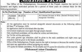 Office of the Ombudsperson Punjab Jobs 2020