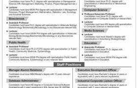 SZABIST Karachi Jobs 2020