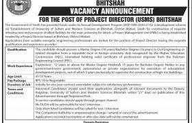 The University of Sufism and Modern Sciences Bhitshah Jobs 2020