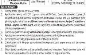 Army Museum Lahore Jobs 2020