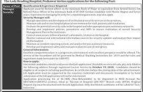 LRH / MTI Peshawar Jobs 2020