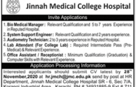 Jinnah Medical College Jobs 2020