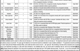 Balochistan Residential College Jobs 2020