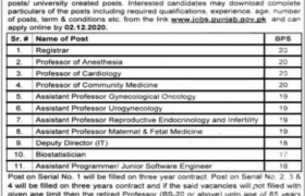Fatima Jinnah Medical University Jobs 2020