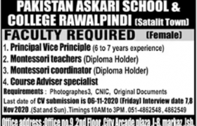 Pakistan Askari School & College Jobs 2020