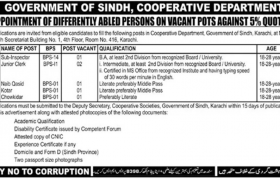 Cooperative Department Sindh Jobs 2020