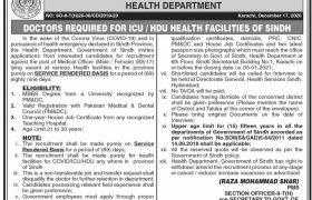 Health Department Sindh Jobs 2021