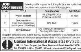 Usmani International Associates Jobs 2020