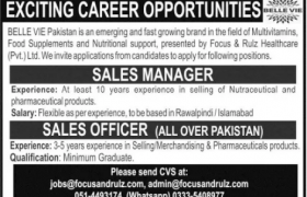 BELLE VIE Pakistan Jobs 2021